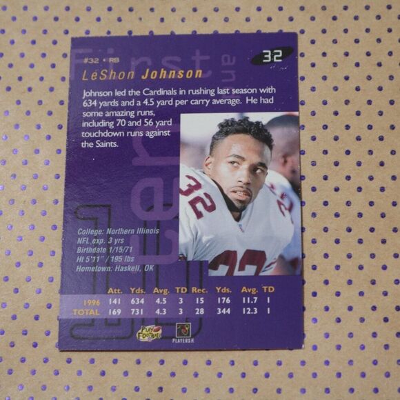 LeShon Johnson #32 Football Card - Picture 2 of 2